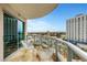 Balcony with seating overlooking city views at 322 Karen Ave # 708, Las Vegas, NV 89109