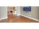 Open-concept living space showcasing hardwood floors and an eat-in kitchen at 322 Karen Ave # 708, Las Vegas, NV 89109