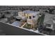 Beautiful exterior shot of a modern home with desert landscaping, accent lighting, and a two-car garage at 4208 Lapis Ridge Ct, Las Vegas, NV 89135