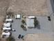 Aerial view of a mobile home park featuring well-maintained lots and desert landscape at 4861 Pahrump Valley Blvd, Pahrump, NV 89048