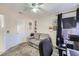 Office space featuring neutral carpet, sofa and dedicated desk area set up for work and productivity at 6982 Rusty Nail Way, Las Vegas, NV 89119