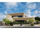 Modern home showcasing clean lines, desert landscaping, and a spacious covered entrance at 751 Wexler Ct, Las Vegas, NV 89107