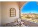 Balcony featuring views of the golf course and desert landscape at 10 Via Visione # 103, Henderson, NV 89011
