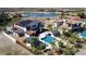 Stunning aerial view showcases a backyard with pool, spa and patio at 18 Grand Corniche Dr, Henderson, NV 89011