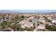 Panoramic aerial shot of the neighborhood showcasing well-maintained homes and scenic mountain views at 2279 Pacini Ct, Henderson, NV 89052