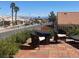 Cozy patio featuring comfortable seating and a charming fire pit for cool evenings at 2736 Darby Falls Dr, Las Vegas, NV 89134