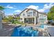 Beautiful backyard oasis with a refreshing swimming pool and spa, perfect for relaxation at 2875 Cooper Creek Dr, Henderson, NV 89074