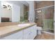 Beautiful bathroom with granite counters, tiled shower, and great finishes at 3662 Riley Ann Ave, Las Vegas, NV 89139