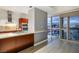 Modern kitchen features stainless steel appliances, granite countertops, and city views at 4471 Dean Martin Dr # 1207, Las Vegas, NV 89103