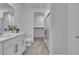 Bathroom featuring a vanity with a sink and a glass door shower at 600 N Carriage Hill Dr # 1164, Las Vegas, NV 89138