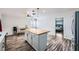 Bright kitchen boasts island with butcher block top, stainless steel appliances, and open layout at 6710 Redwood Cir, Las Vegas, NV 89103