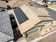 Aerial of a roof fitted with solar panels, promising energy efficiency at 783 Hibiscuss Blossom St, Henderson, NV 89011