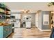 Open kitchen with stainless appliances and a ceiling fan at 950 Seven Hills Dr # 814, Henderson, NV 89052