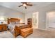 Bedroom featuring wooden furniture and attached bathroom access at 97 Zimmerman St, Henderson, NV 89002