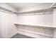 Walk-in closet offering ample storage space with shelving and hanging rods at 1027 Gentle Swan St # 689, Henderson, NV 89011