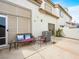 Cozy patio with comfortable seating, perfect for relaxing and enjoying the outdoors at 353 Seine Way # 0, Henderson, NV 89014