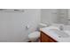 Cozy half bathroom featuring updated sink with good lighting at 470 Dorchester Bend Ave # 3, North Las Vegas, NV 89032