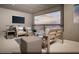 Inviting covered deck with comfortable seating and scenic mountain views at 474 Ylang Pl # Lot 7, Henderson, NV 89015