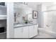 Functional secondary bathroom with a single vanity, shower, and modern fixtures at 474 Ylang Pl # Lot 7, Henderson, NV 89015