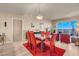 Formal dining area features contemporary decor and stunning mountain views at 8255 S Las Vegas Blvd # 1907, Las Vegas, NV 89123