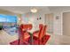 Formal dining area features contemporary decor and stunning mountain views at 8255 S Las Vegas Blvd # 1907, Las Vegas, NV 89123
