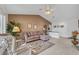 Living room with neutral walls and a comfortable seating area for Gathering gatherings at 8657 Prairie Hill Dr, Las Vegas, NV 89134