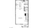 Layout of the first floor which includes a kitchen, great room, balcony, powder room, and pantry at 9241 Soho Sky Ct, Las Vegas, NV 89148