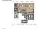 Downstairs floorplan showcasing the kitchen, living room, garage, and office at 1212 Muscato Ct, Las Vegas, NV 89144