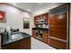 Elegant kitchen showcasing stainless steel appliances, black countertops, and modern cabinetry at 135 Harmon Ave # 3220, Las Vegas, NV 89109