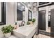 Stylish bathroom featuring a white marble countertop and decorative accents, creating a spa-like ambiance at 1701 Linden Ave, Las Vegas, NV 89101