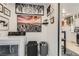 Clean laundry area, includes a washing machine and dryer with open access to the kitchen at 1701 Linden Ave, Las Vegas, NV 89101