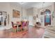 Spacious living room with hardwood floors, fireplace and access to foyer at 2508 Palmridge Dr, Las Vegas, NV 89134