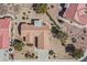 Aerial view of a red-tiled roof home showcasing its landscaped surroundings and neighborhood layout at 2608 Saltbush Dr, Las Vegas, NV 89134