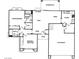 Detailed floor plan showcasing the layout of the home, including bedrooms, bathrooms, and living spaces at 2608 Saltbush Dr, Las Vegas, NV 89134