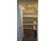 Walk-in pantry with wood-look flooring, ample shelving, and recessed lighting at 2765 Frosted Teal Ave, North Las Vegas, NV 89086