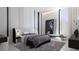Serene bedroom featuring a plush bed, modern decor, and ample natural light at 3 Climbing Canyon Dr, Henderson, NV 89052
