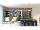 Open-concept dining area featuring custom cabinets and stylish decor elements at 3 Climbing Canyon Dr, Henderson, NV 89052