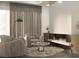Inviting living room showcasing modern furniture and a sleek fireplace design at 3 Climbing Canyon Dr, Henderson, NV 89052