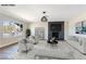 Spacious living room features a fireplace, stylish furniture, and plenty of seating at 3119 Desmond Ave, Las Vegas, NV 89121