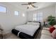 Well-lit bedroom featuring a modern bed frame, neutral color palette, and natural light at 537 Blanche Ct, Henderson, NV 89052