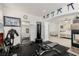 The home gym has a fireplace and is connected to the main bedroom at 537 Blanche Ct, Henderson, NV 89052