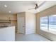 Bright dining area with a ceiling fan and a view of the exterior at 9000 Las Vegas Blvd # 1097, Las Vegas, NV 89123