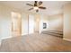 Large bedroom with fireplace, multiple entrances and neutral colored carpet at 10051 Sand Key St, Las Vegas, NV 89178