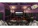 Comfortable home theater with large screen, soundproofing, and a surfboard art piece at 2001 Alcova Ridge Dr, Las Vegas, NV 89135