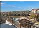 View of community pool and multi-story townhomes from private balcony at 6447 Wide Sky St, Las Vegas, NV 89166