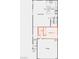 Floorplan showing bedroom 4 with bath 3 located on the first floor of the house at 6616 Tumoulin St, Las Vegas, NV 89148