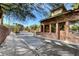Stone accented guard house with tinted windows and gate providing secure entry to the community at 746 Oakmont Ave # 708, Las Vegas, NV 89109