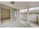 Enclosed patio offering access to the home's interior through a large sliding glass door at 746 Oakmont Ave # 708, Las Vegas, NV 89109