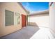 Private patio featuring a concrete pad and entry door at 7726 Coast Jay St, North Las Vegas, NV 89084