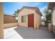 Private patio featuring a concrete pad and entry door at 7726 Coast Jay St, North Las Vegas, NV 89084
